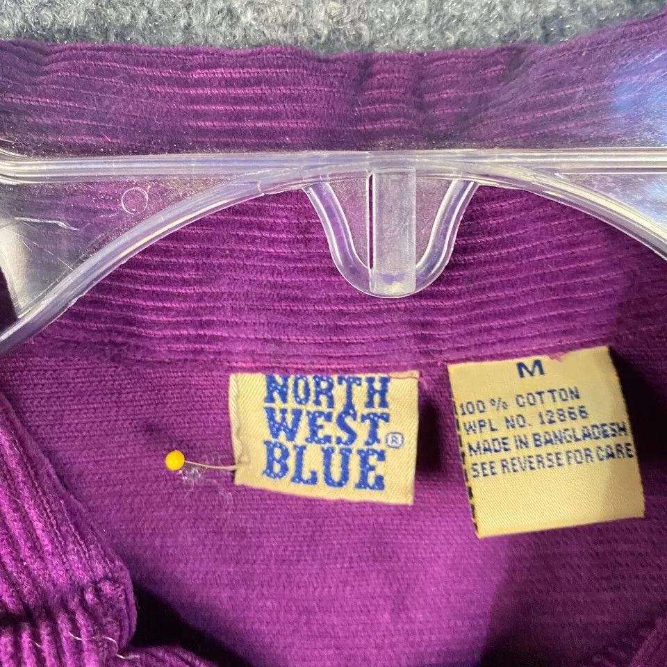 Other North West Blue 1/4 Zip Women's Medium Corduroy Purple M Size M / US 6-8 / IT 42-44 - 4 Thumbnail