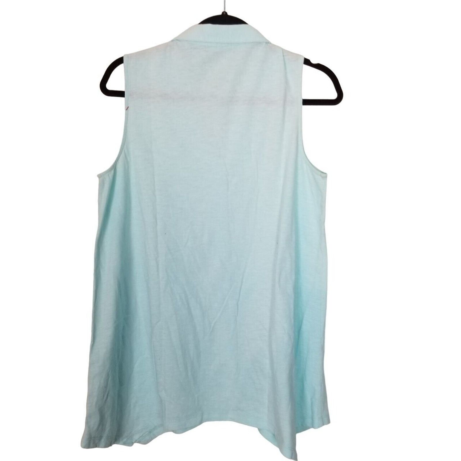 Soft Surroundings Soft Surroundings Womens Danielle Button Blouse M Coastal Size M / US 6-8 / IT 42-44 - 8 Thumbnail