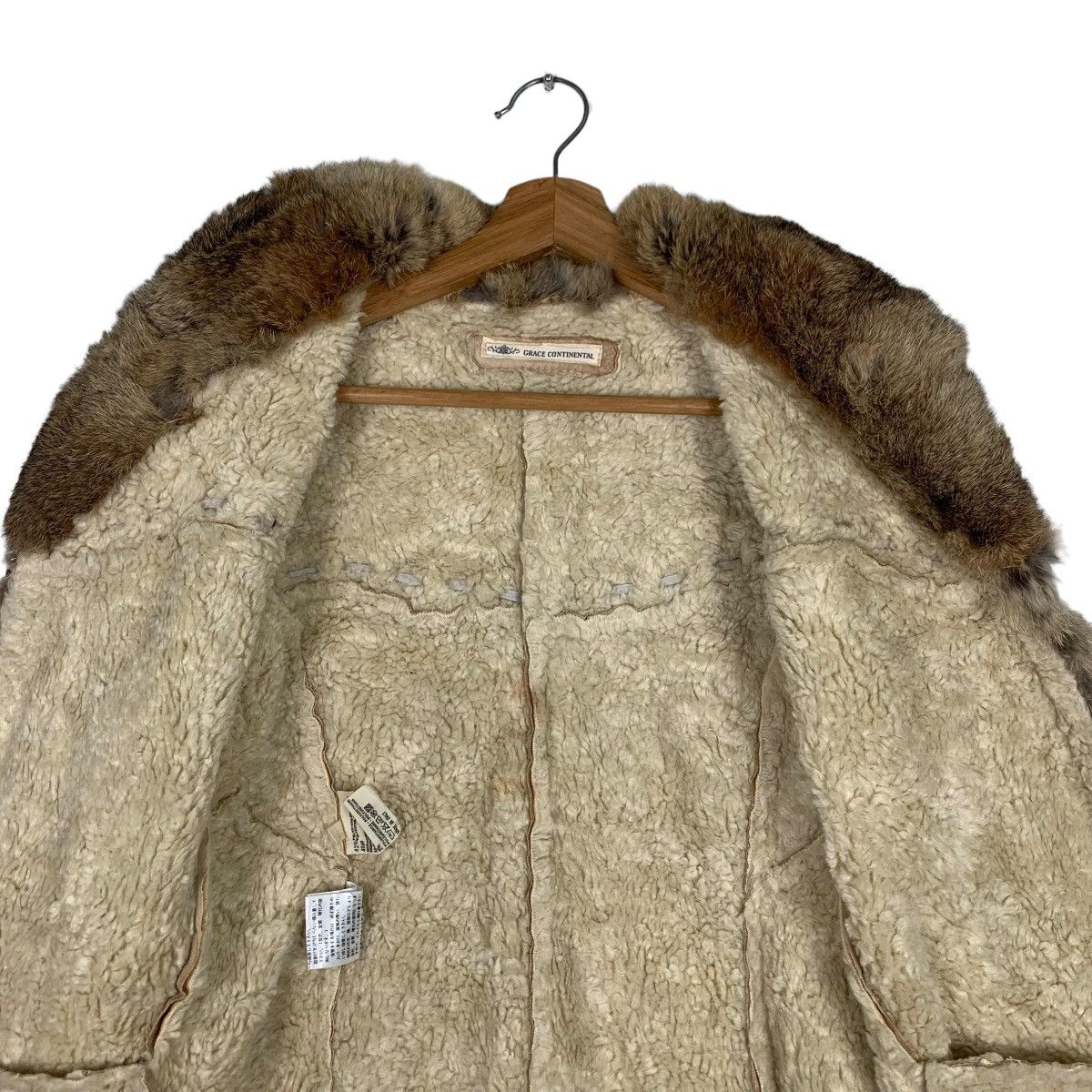 Vintage GRACE CONTINENTAL Rabbit Fur Sherpa Jacket #0218-C10 Size XS / US 0-2 / IT 36-38 - 12 Thumbnail