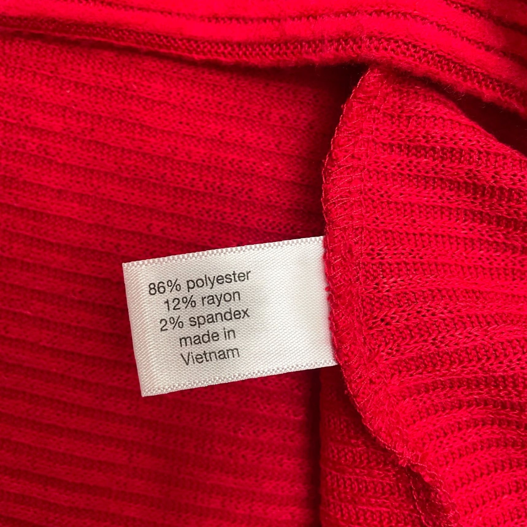 Vintage Lane Bryant Red Mock Neck Knit Pullover Sweater Women 14/16 Tunic Ribbed Casual Solid Fall Winter Spring Summer Long Sleeve Regular Size 16 Size XXL / US 16-18 / IT 52-54 - 5 Thumbnail