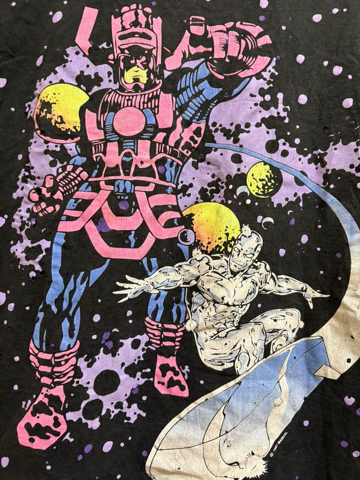 Marvel Comics Vintage 90s Rare Marvel Galactus Vs Silver Surfer AOP Tee Size US L / EU 52-54 / 3 - 4 Thumbnail