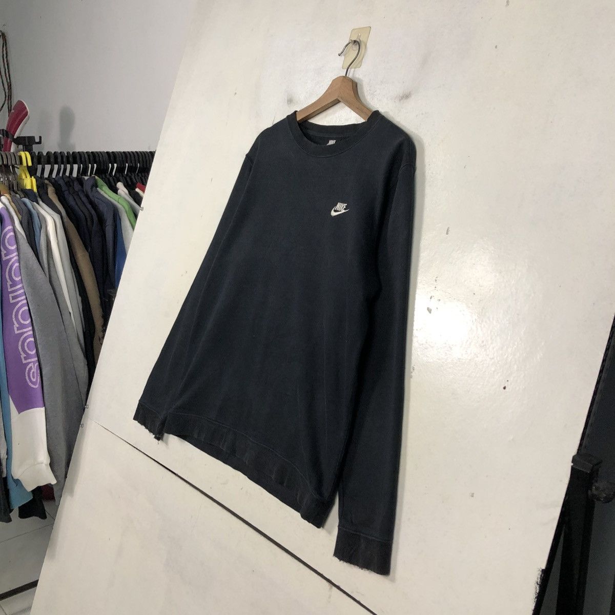 Nike 📌Nike Long Sleeve Sweatshirt Rich Black Size US L / EU 52-54 / 3 - 4 Thumbnail