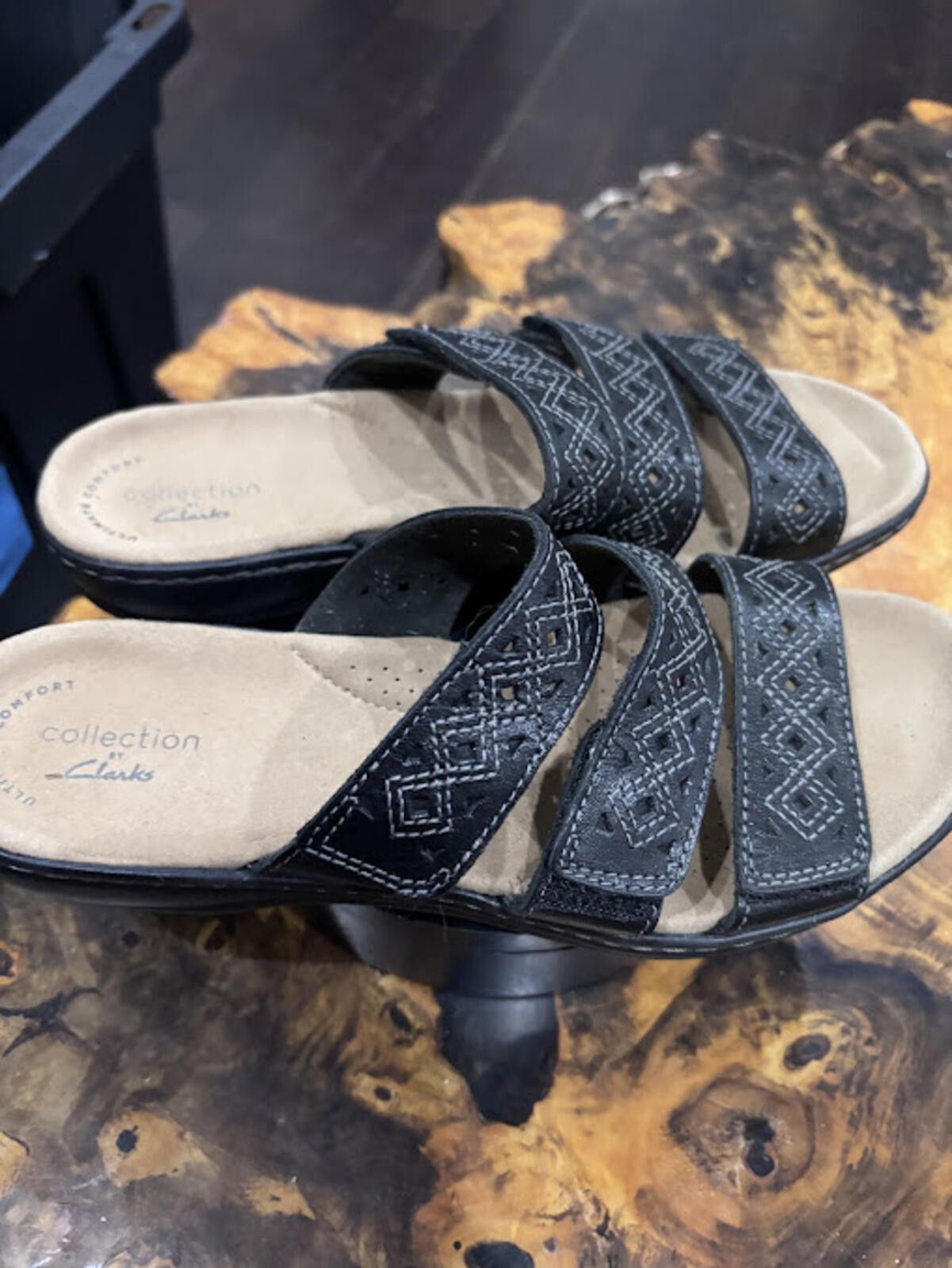 Clarks Clarks Women's Black Sandals with Adjustable Straps Size 5.5 Size US 5.5 / IT 35.5 - 3 Thumbnail