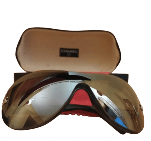 Chanel Сhanel Sunglasses Logo Rhinestones Square Vintage EX0252 Size ONE SIZE - 1 Thumbnail