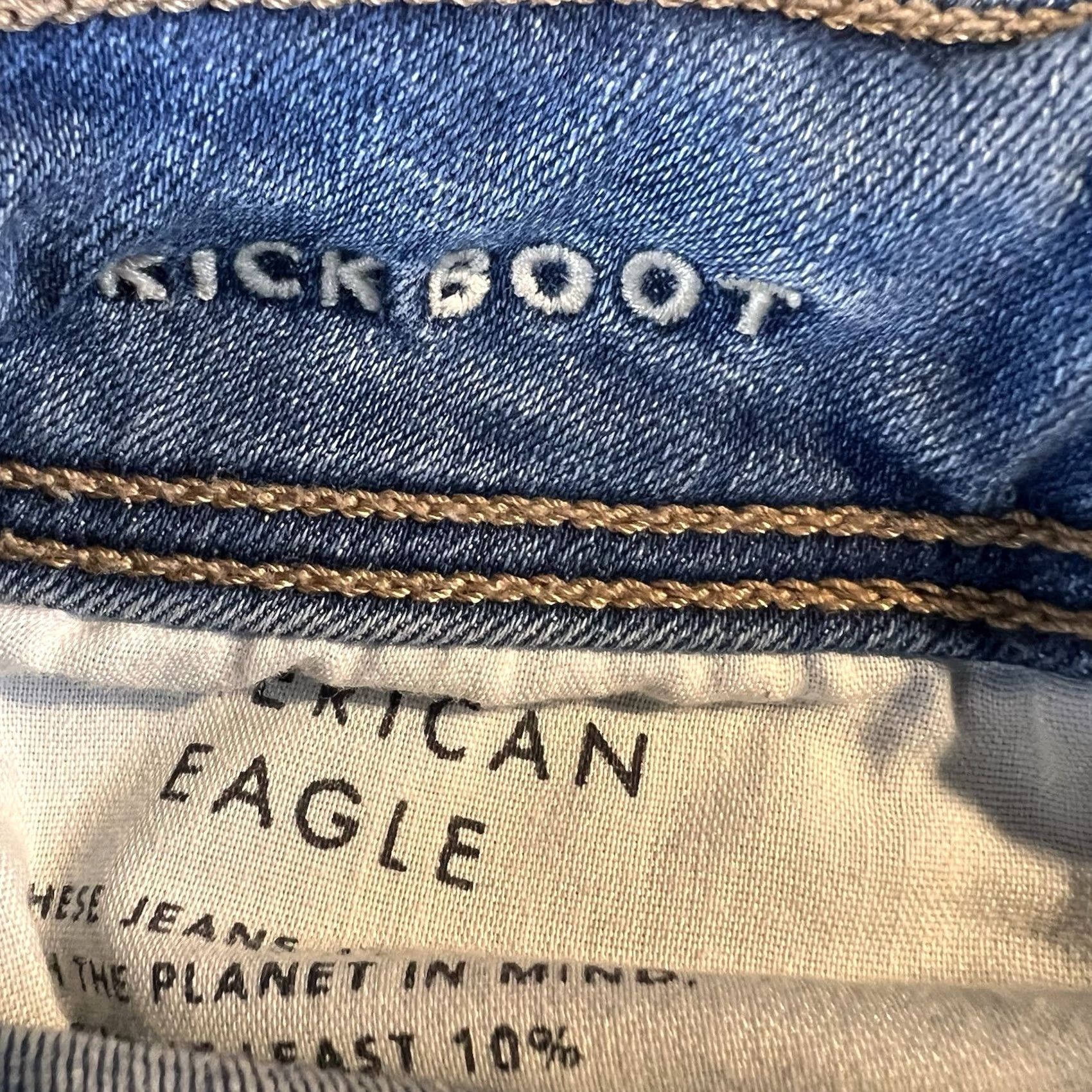 American Eagle Outfitters American Eagle Outfitters Jeans Boots Cut Womens 4 Blue Bootcut Stretch 28x31 Blue Boho 90s Womens Size 27" / US 4 / IT 40 - 6 Thumbnail