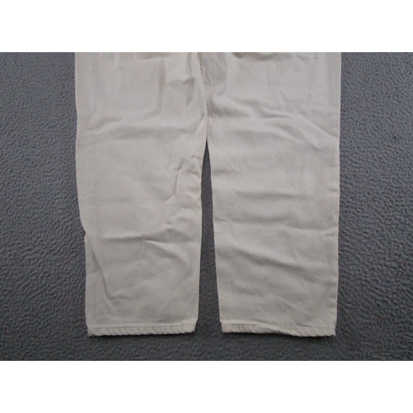 Lands' End VTG Lands' End Womens High Rise Straight Leg Ivory Denim Jeans SZ 18 Tall New Read Size 40" / US 18 - 2 Thumbnail