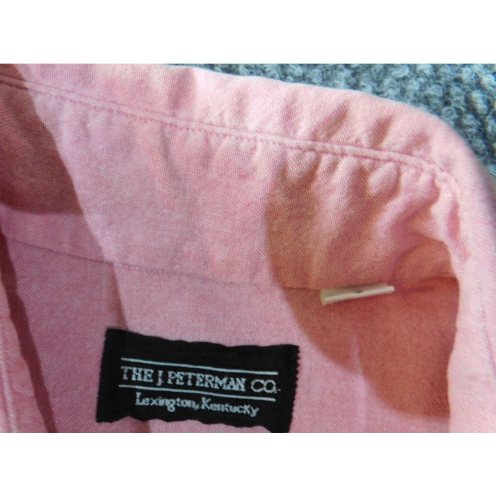Vintage J. Peterman Shirt Mens Small Pink Classic Button-Up Casual Long Sleeve Cotton Woven Collared Button-Down Pocketed Slimming Vintage No N/A Size US S / EU 44-46 / 1 - 5 Thumbnail