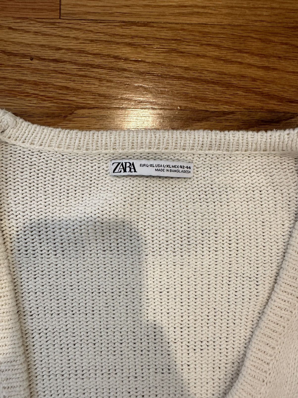 Zara Zara Cream Knit Cardigan Size US L / EU 52-54 / 3 - 2 Thumbnail