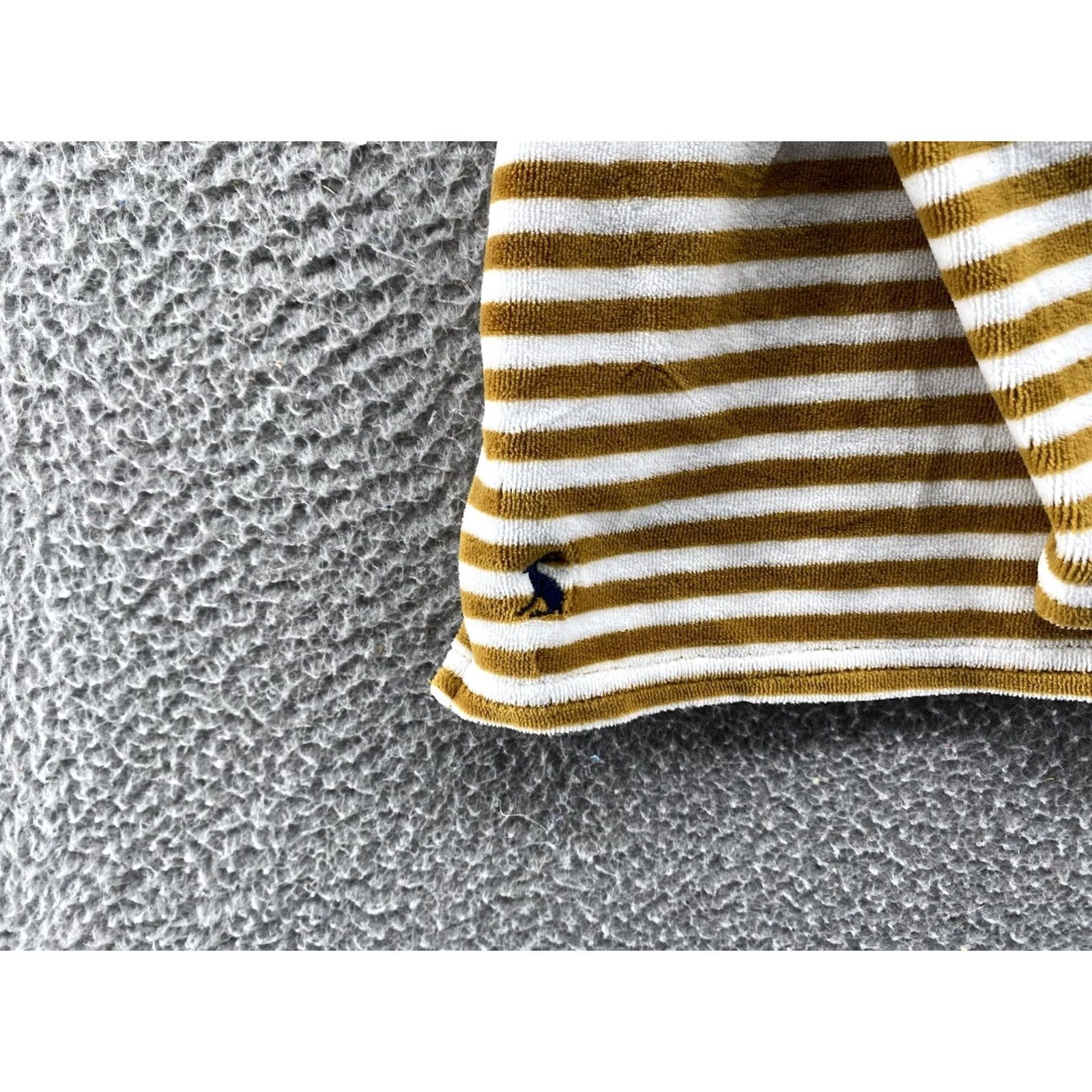 Vintage Joules Esme Gold Striped Velour Velvet Sweatshirt Womens Size 12 Size XL / US 12-14 / IT 48-50 - 3 Thumbnail