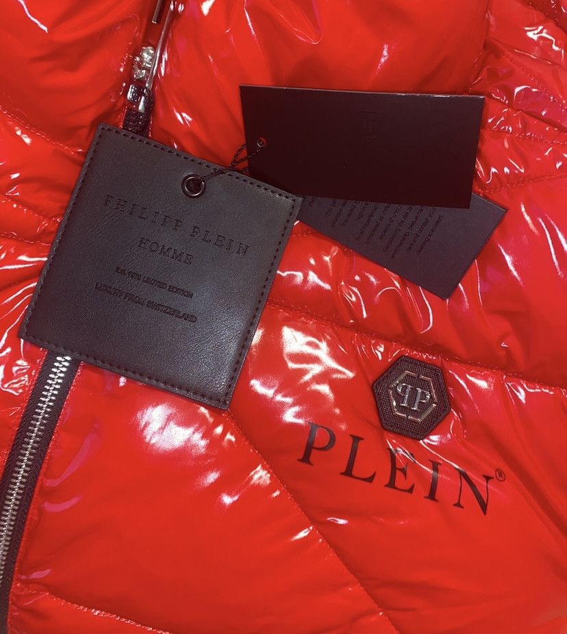 Philipp Plein Philipp Plein red puffer jacket hexagon Size US L / EU 52-54 / 3 - 6 Thumbnail