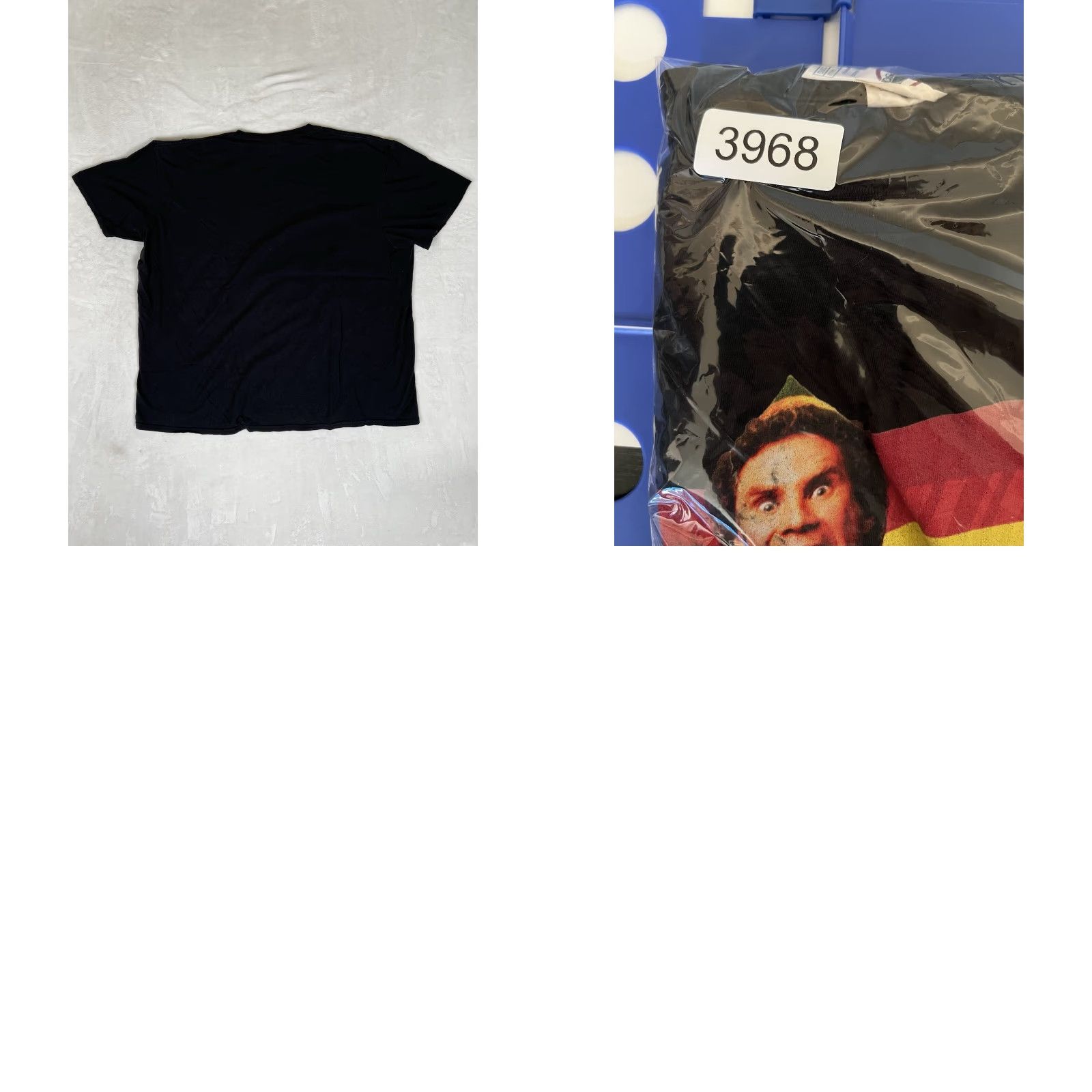 Vintage Elf T-Shirt Santa I Know Him Movie Christmas Black 3XL Men Short Sleeve Funny Shirt Size US XXL / EU 58 / 5 - 8 Thumbnail