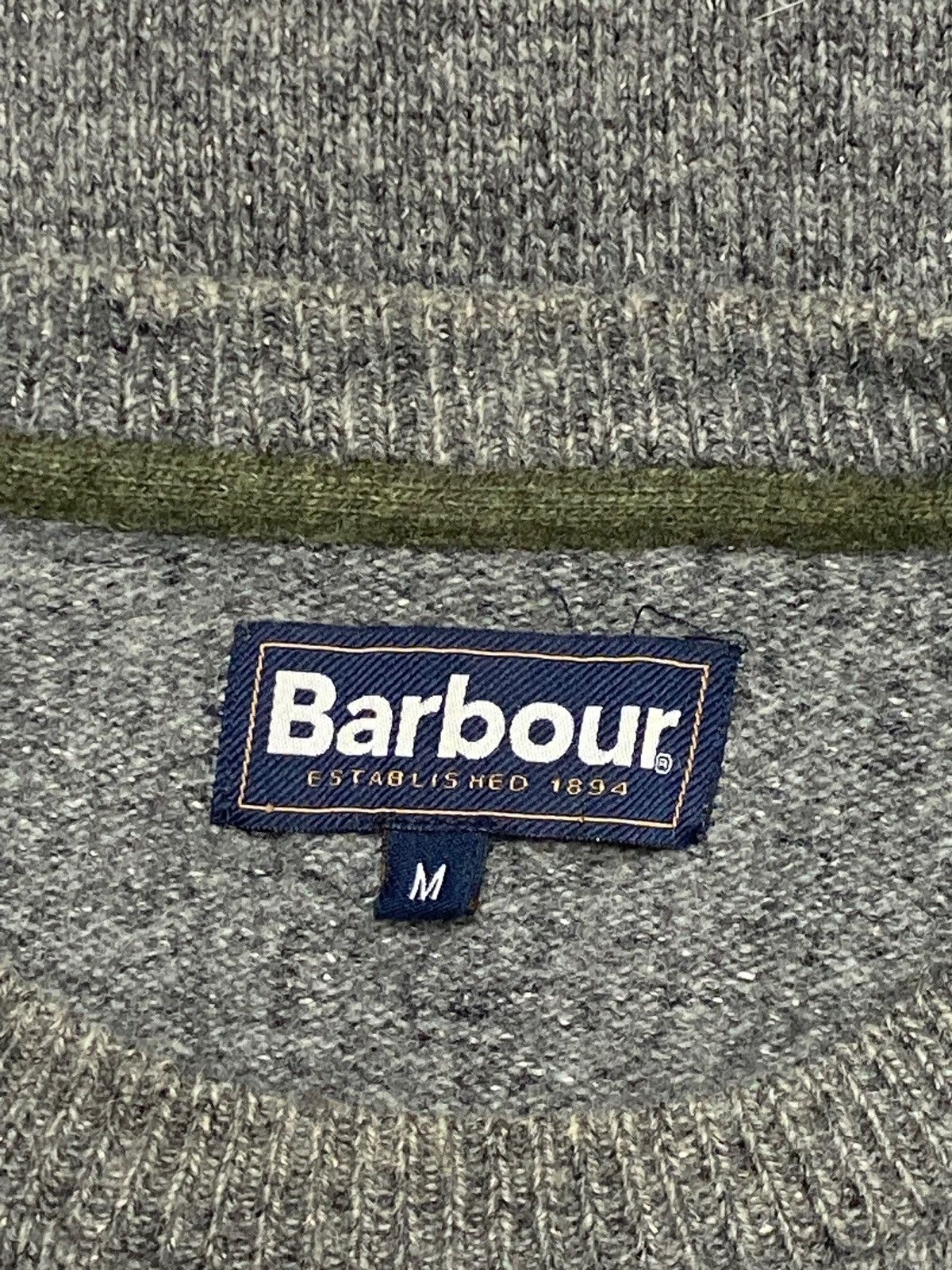 Barbour Vintage BARBOUR Grey Wool Minimalistic Small Logo Sweater Size US M / EU 48-50 / 2 - 4 Thumbnail