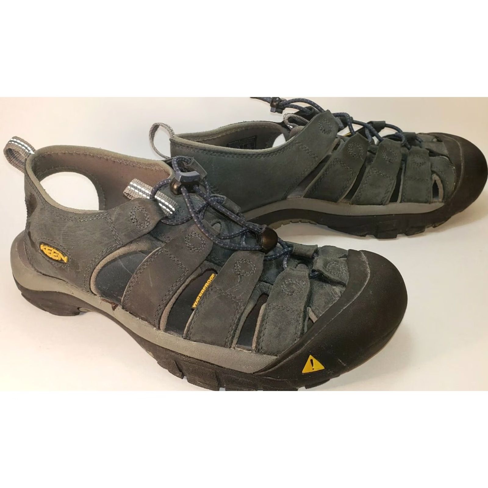 KEEN KEEN Newport Leather Sandal Mens 11.5M 45EU Dark Gray/Blue Waterproof Sport Sandals Size ONE SIZE - 4 Thumbnail