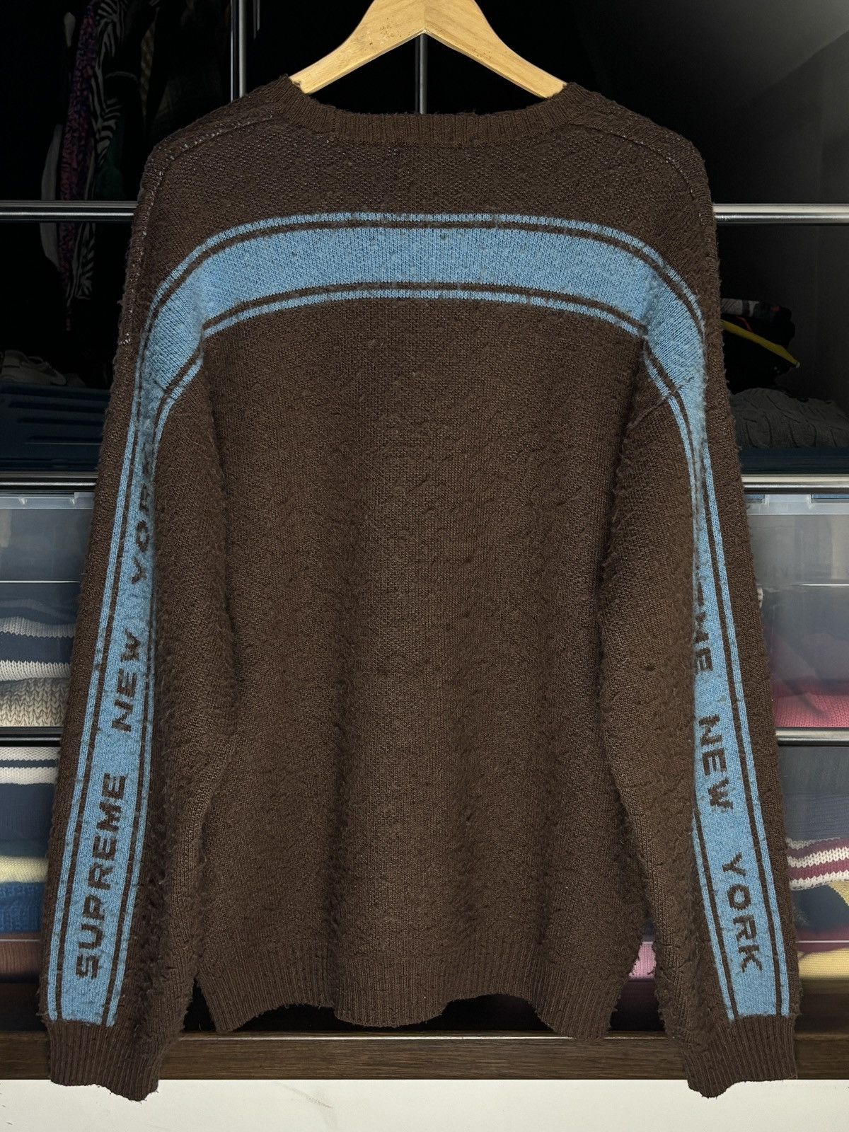 Supreme Supreme 24FW Stripe Knit Brown Blue Sweater Streetwear Size US XL / EU 56 / 4 - 3 Thumbnail