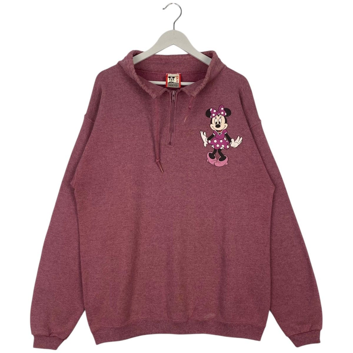 Disney × Vintage Vintage Disneyland MinnieMouse Turtleneck Sweatshirt Pink Size L / US 10 / IT 46 - 1 Thumbnail