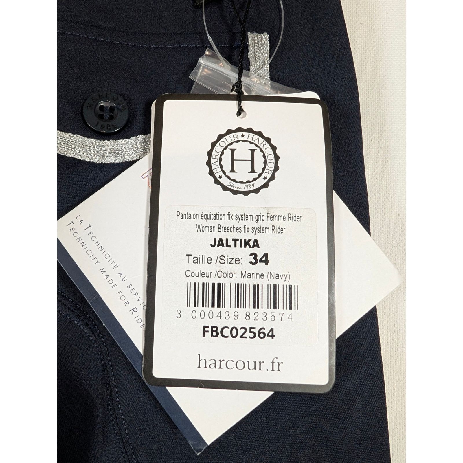 Unknown London Harcour Equestrian Jaltika Riding Breeches Navy Pants Sze 34 Size 34" / US 12 / IT 48 - 3 Thumbnail
