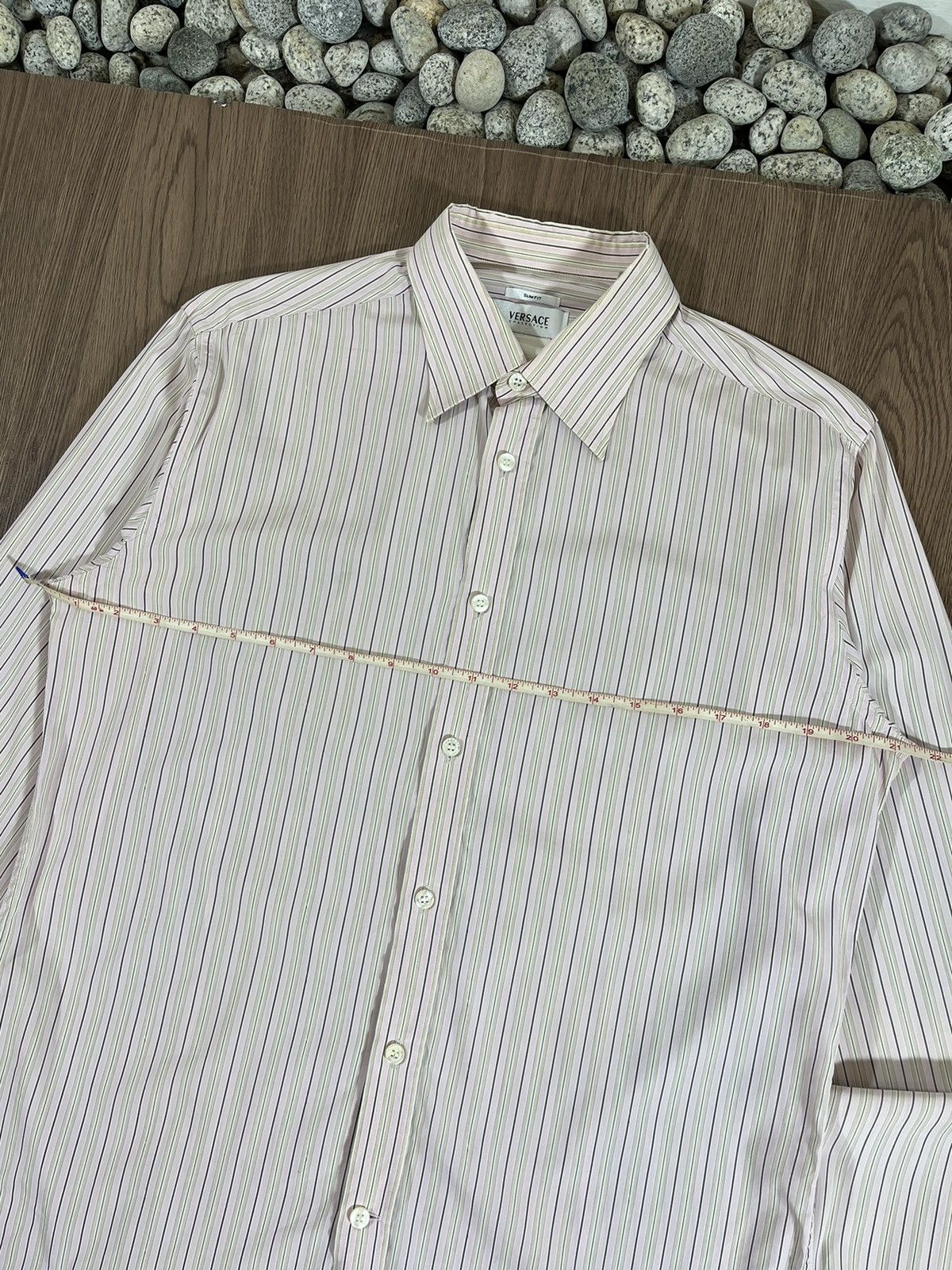 Versace Versace Italy Soft Pink Striped Button Up Shirt – (40 M) Size US M / EU 48-50 / 2 - 11 Thumbnail