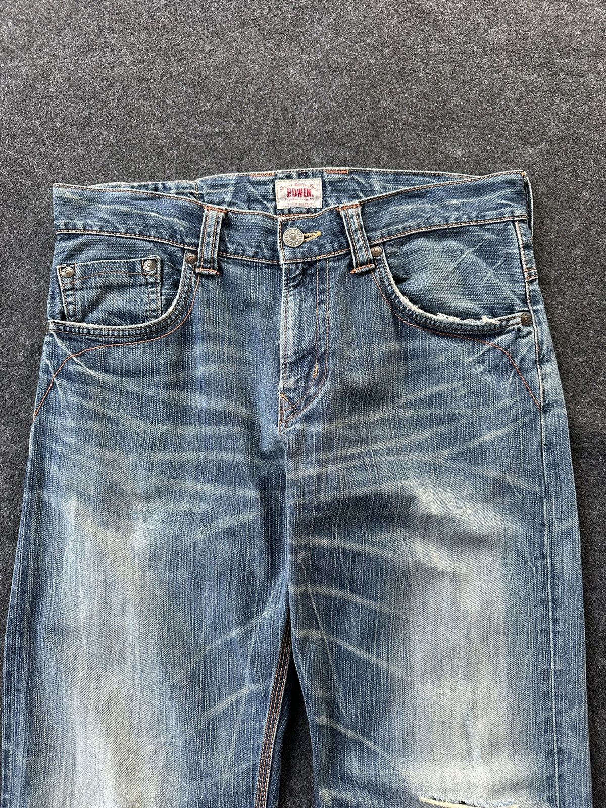 Edwin Edwin Exclusive Vintage Faded Washed Distressed Denim D187 Size US 34 / EU 50 - 2 Thumbnail