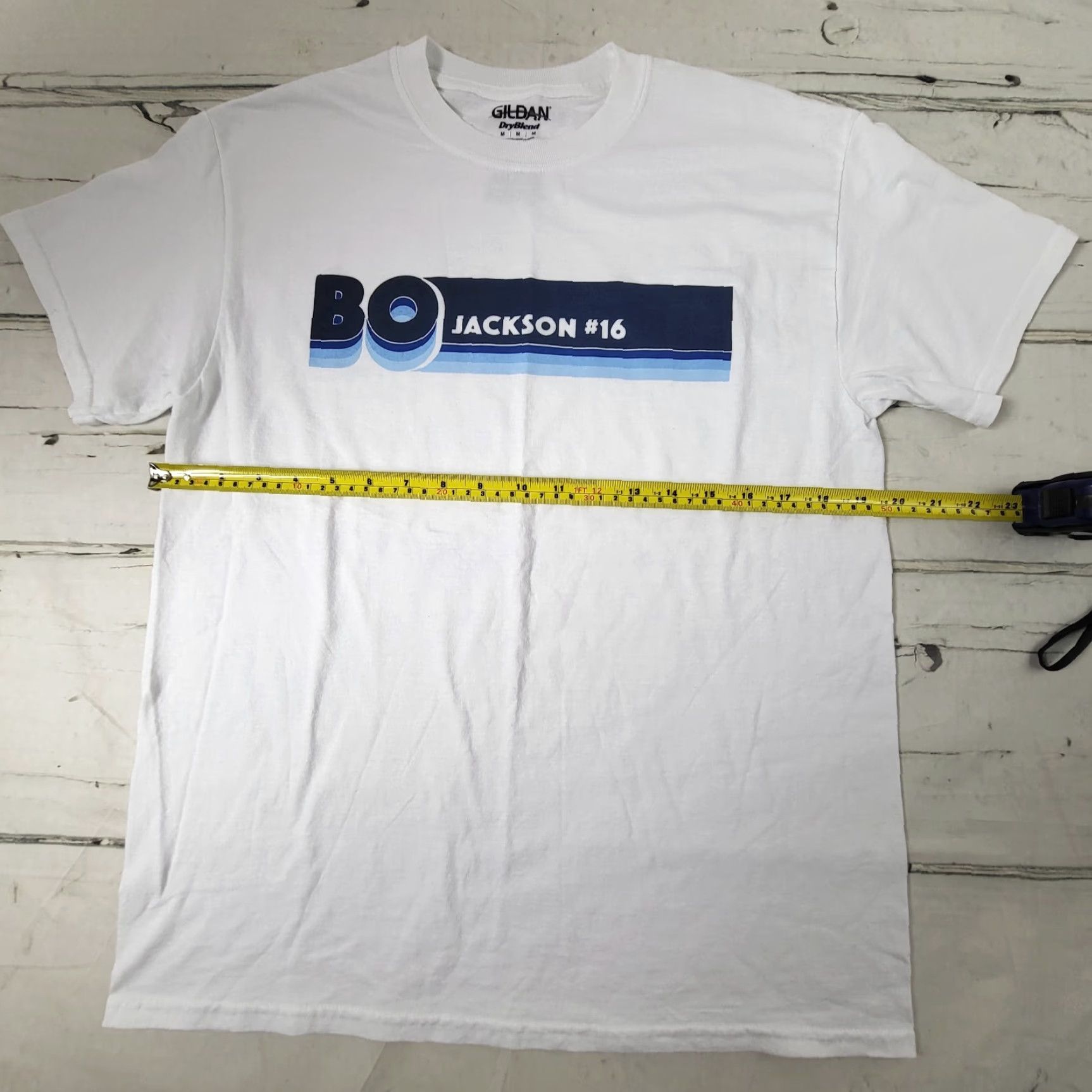 Gildan Bo Jackson #16 MCC Retro White Short Sleeve T-Shirt Mens M EUC Size US M / EU 48-50 / 2 - 3 Thumbnail
