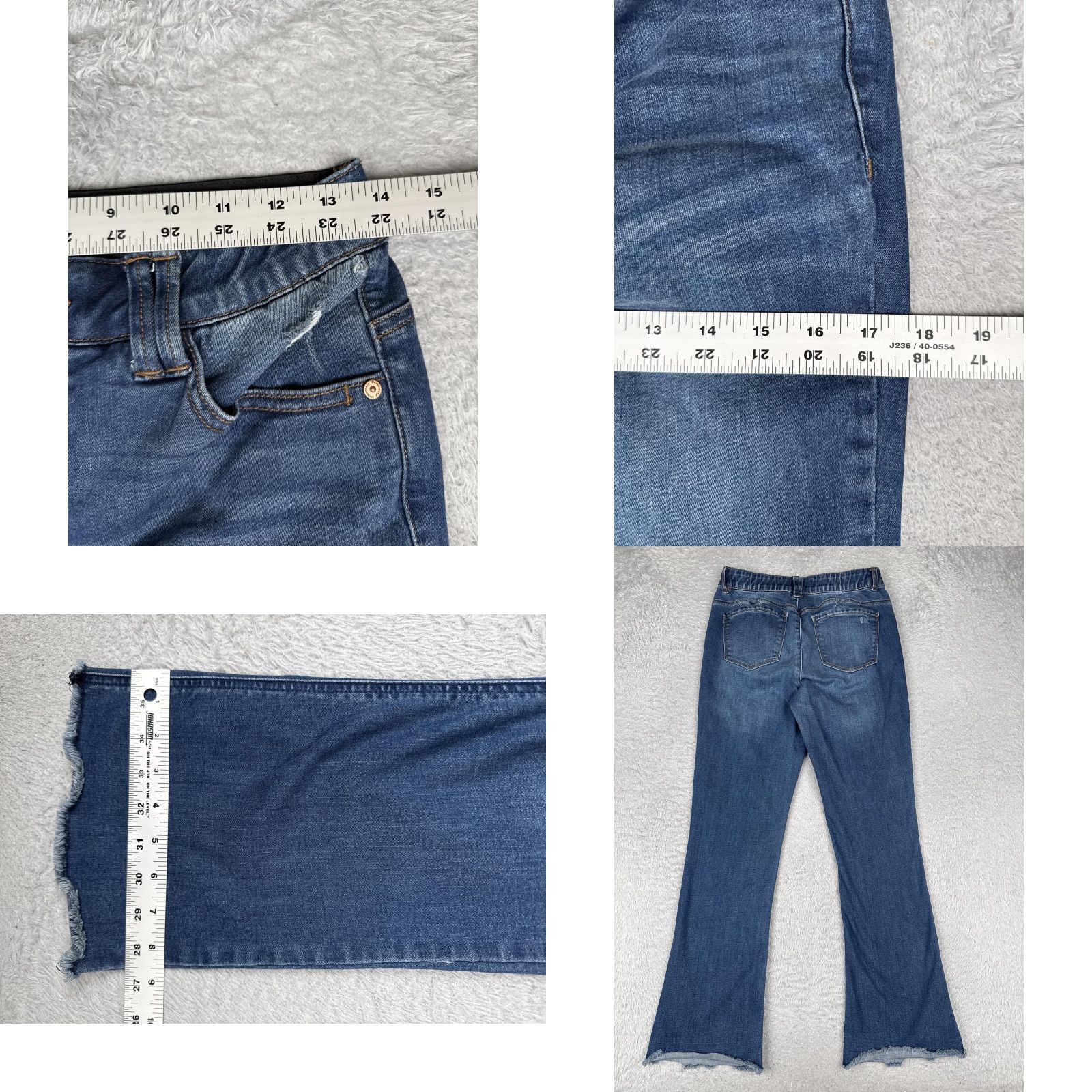 Vintage Democracy Jeans Womens Bootcut Mid Rise Distressed Denim 6 Blue 27x30 Pocket 5-Pocket Stretch Raw Hem Classic Comfortable Clothing Size 28" / US 6 / IT 42 - 9 Thumbnail