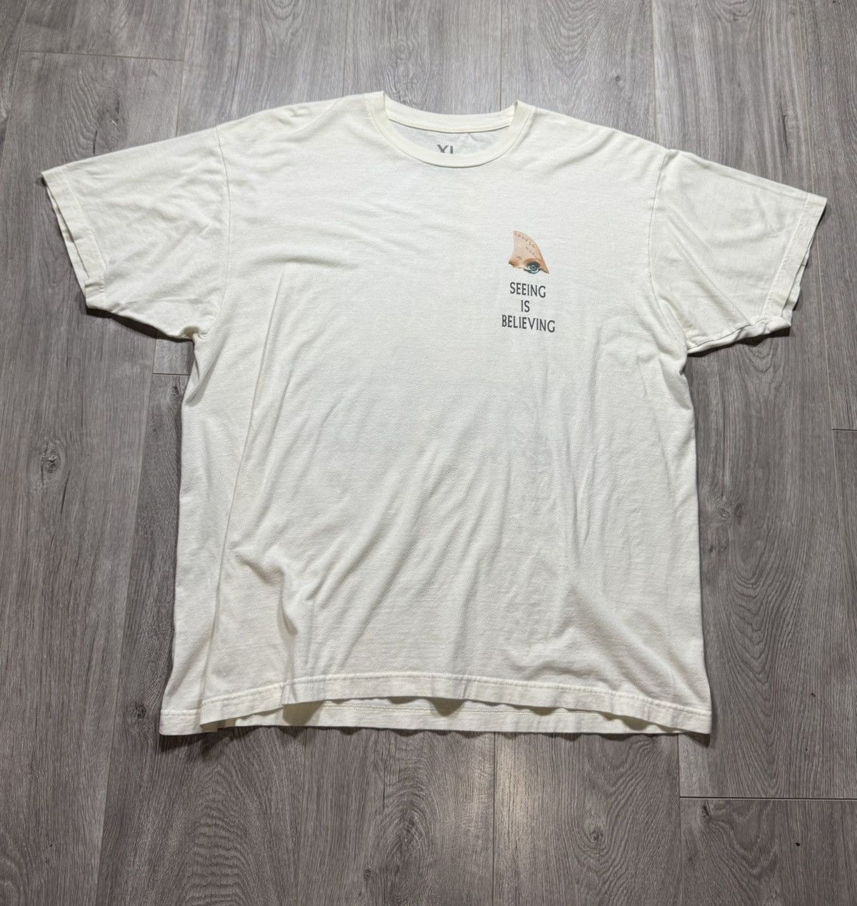 Travis Scott Travis Scott Seeing Is Believing Tour Dragonfly Cream Tee Size US XL / EU 56 / 4 - 2 Thumbnail