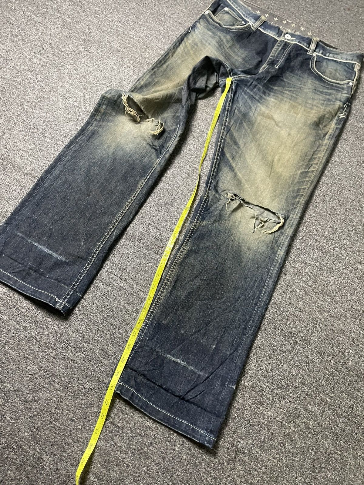 Hurley × Vintage HURLEY Men’s Fashion Distressed Denim Jeans (106) Size US 35 - 5 Thumbnail