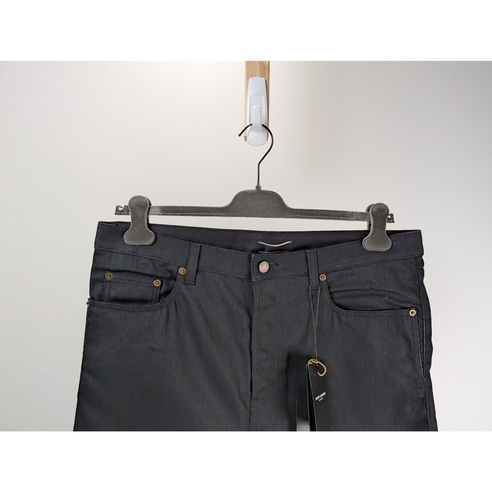 Saint Laurent Paris o1rshd1 Denim Short Straight in Used Black Size US 34 / EU 50 - 2 Thumbnail