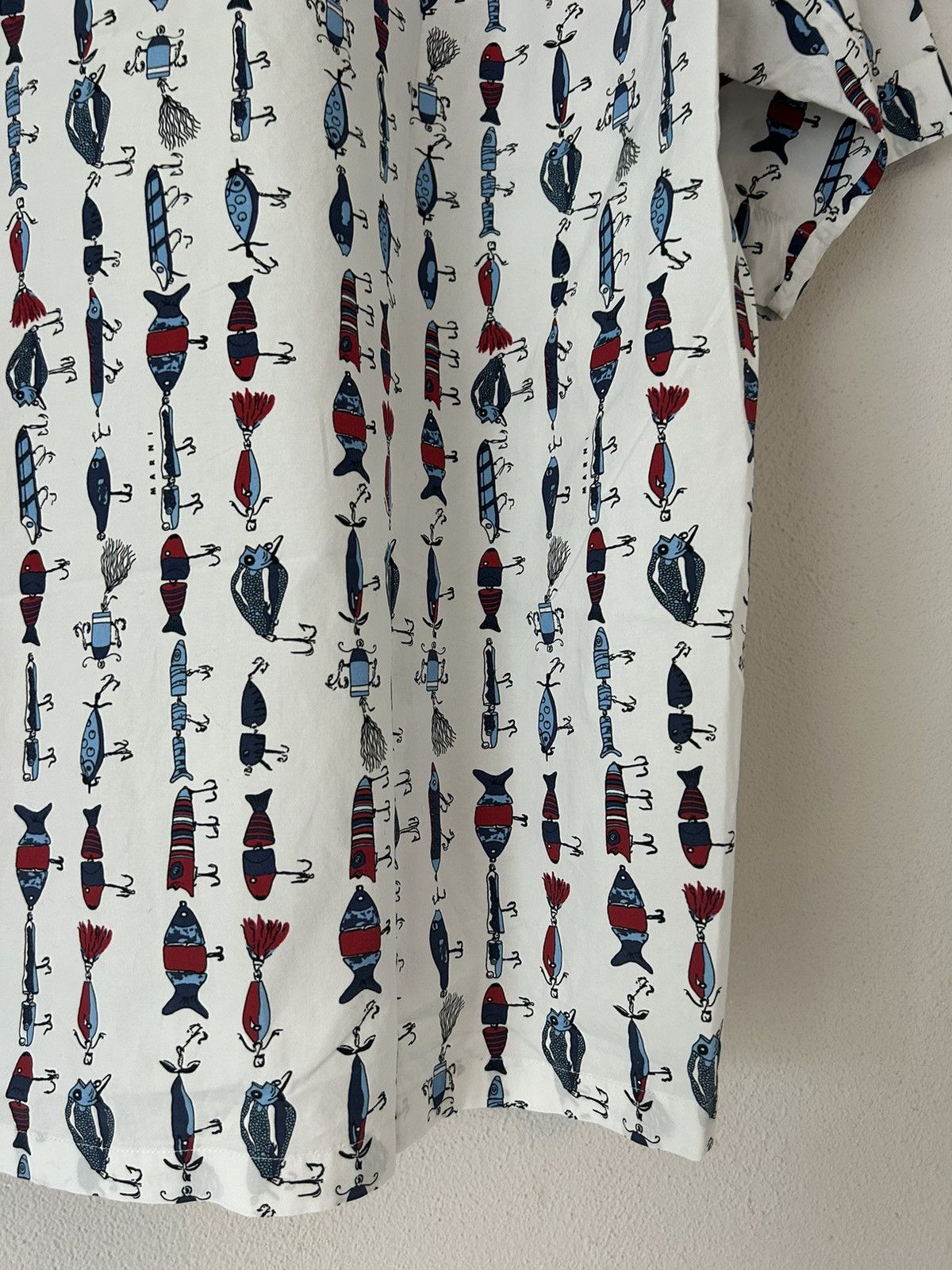 Marni Fish Print Bowling Shirt Size US M / EU 48-50 / 2 - 8 Thumbnail