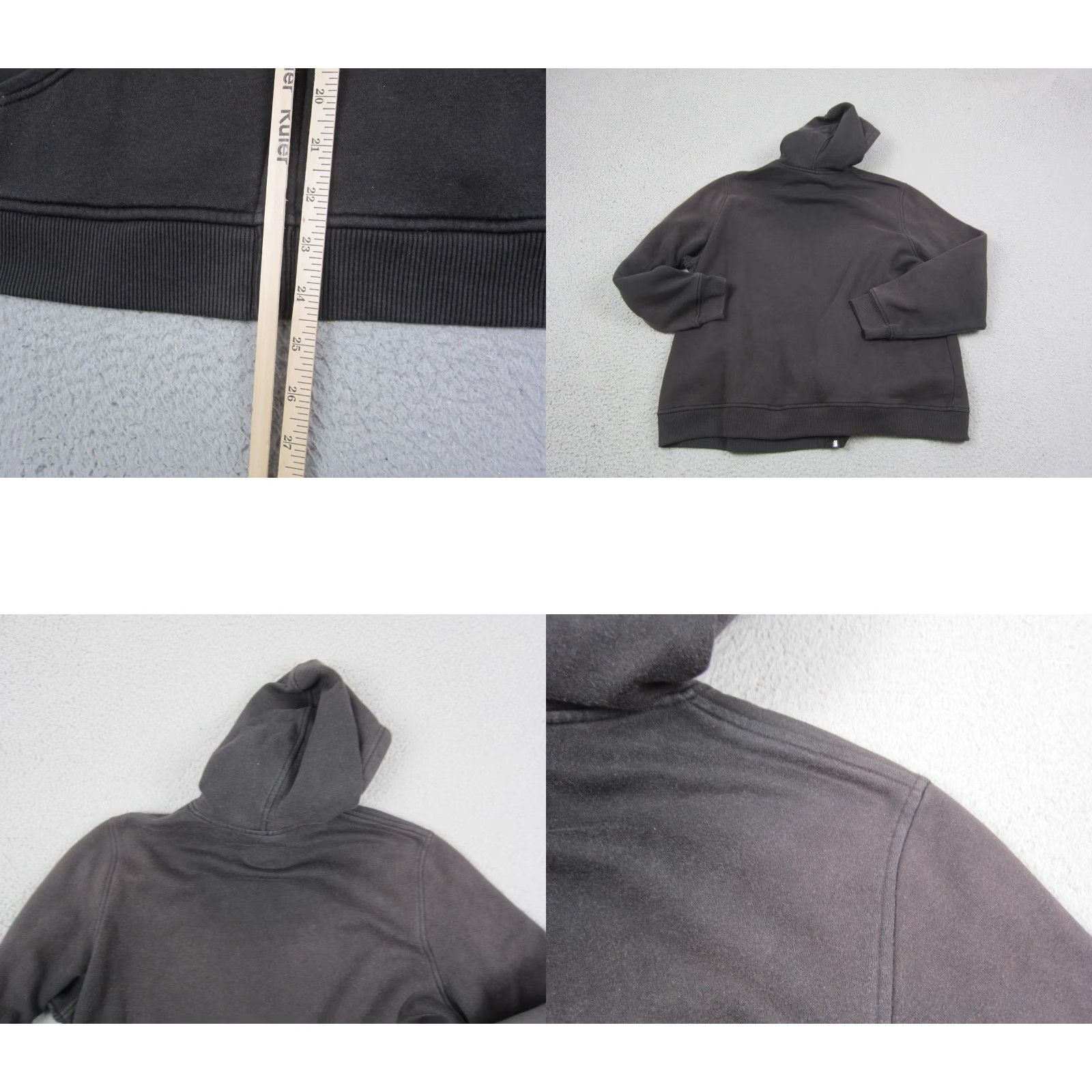Vintage VINTAGE Studio Works Hoodie Womens 1X Black Full Zip Fleece Sweatshirt - Boxy, Logo, Hooded, Pockets, 90s, Winter, Fall, Activewear Womens Size XL / US 12-14 / IT 48-50 - 8 Thumbnail