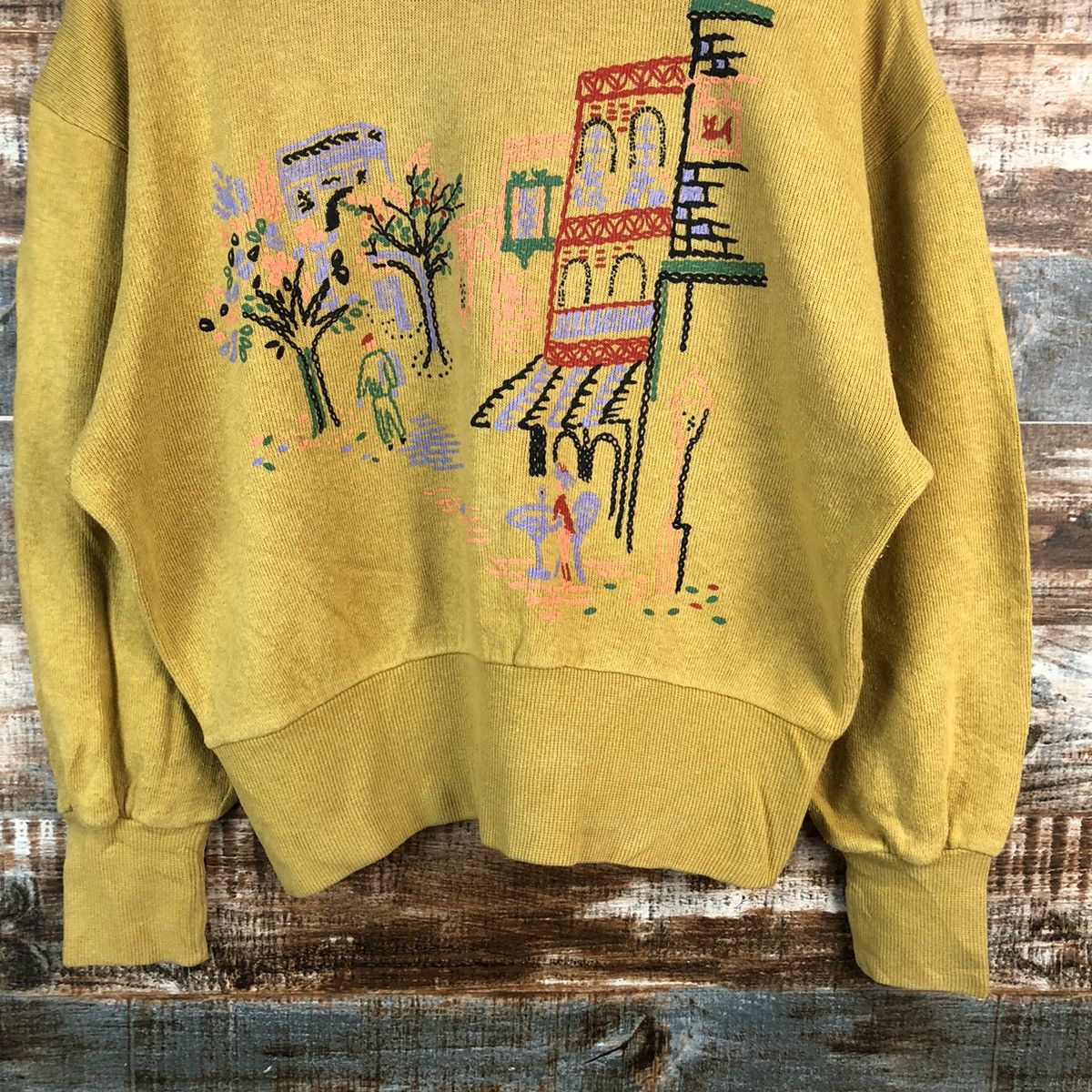 Homespun Knitwear × Japanese Brand Bavo vintage for ladies Yellow Knitwear #A2476 Size M / US 6-8 / IT 42-44 - 6 Thumbnail