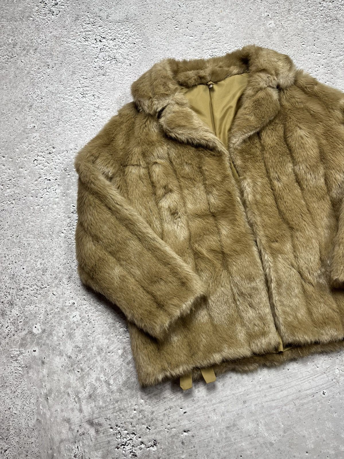 Other Women’s Vintage Faux Fur Coat Brown Jacket Size L / US 10 / IT 46 - 3 Thumbnail