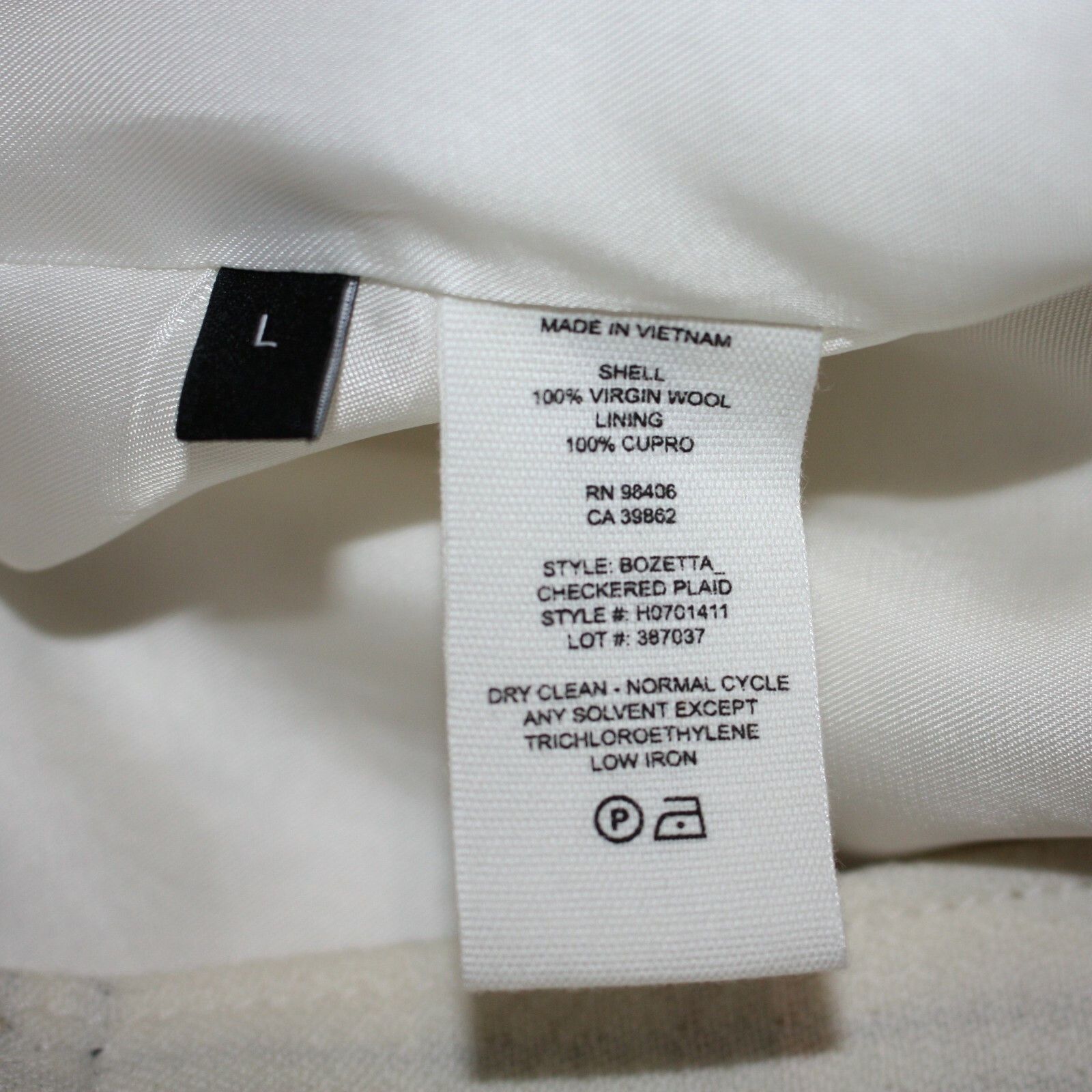 Theory Bozetta Ivory Checkered Plaid Wool Coat NWT MSRP $895 Size L / US 10 / IT 46 - 10 Thumbnail