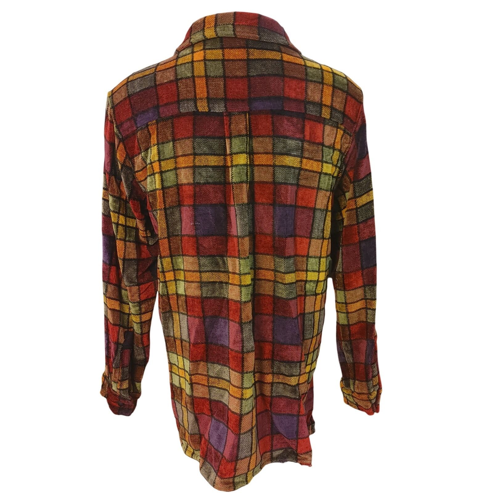 Other Chico's Design Women's 2 Red/Orange/Green Plaid Casual Shirt Size XXL / US 16-18 / IT 52-54 - 2 Thumbnail