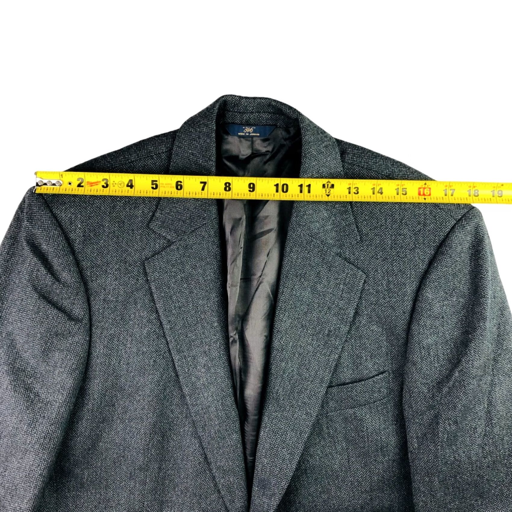 Brooks Brothers Brooks Brothers 346 Men's Wool Tweed Blazer Jacket Gray Herringbone 40 R Size 40R - 5 Thumbnail