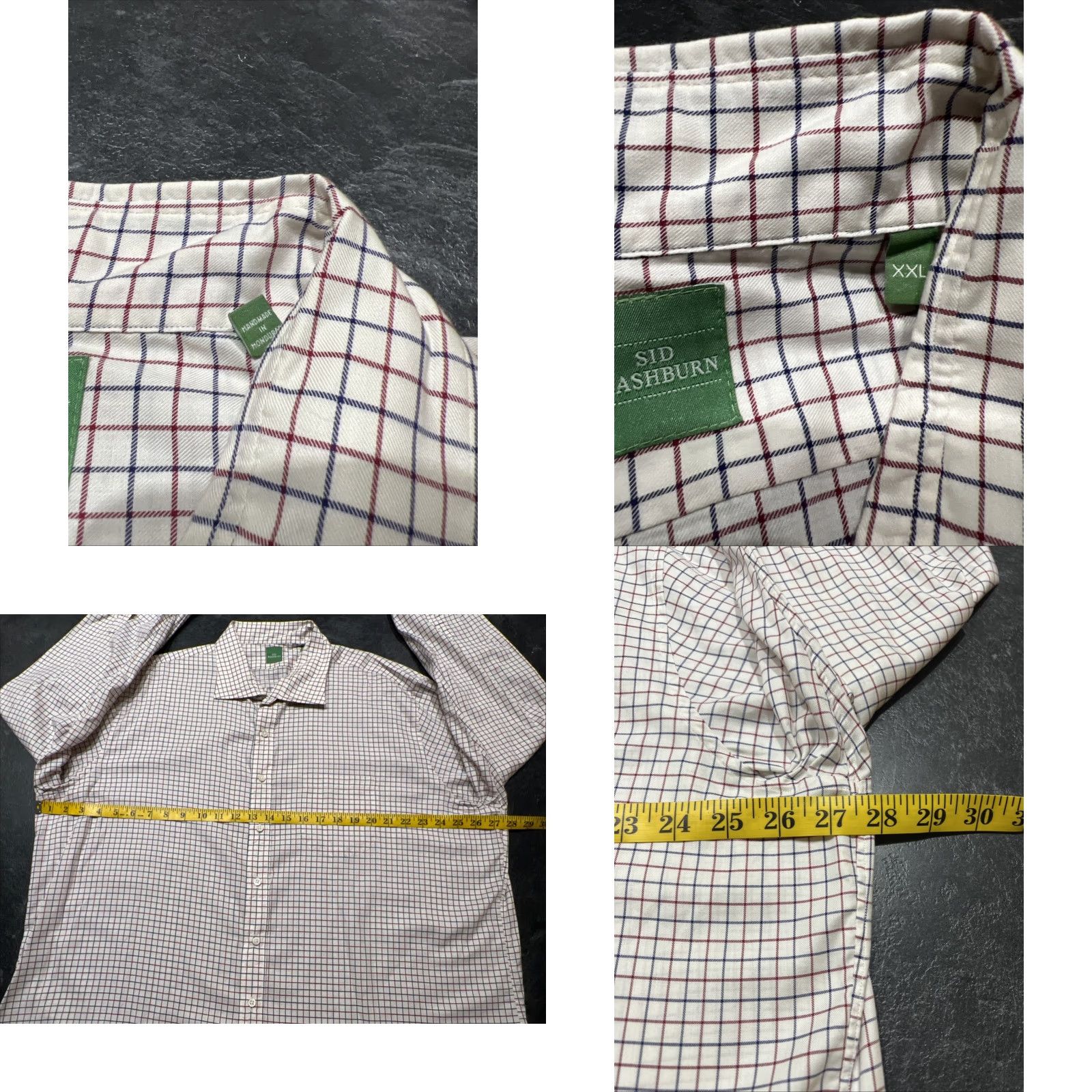 Sid Mashburn Sid Mashburn Plaid Handmade Shirt Men's 2XL Oxford Preppy Button Down Size US XXL / EU 58 / 5 - 8 Thumbnail