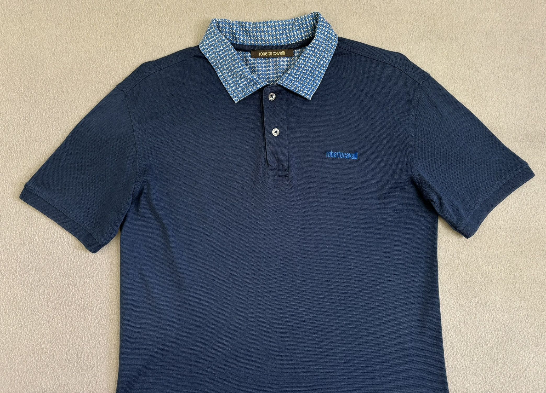 Roberto Cavalli Roberto Cavalli Navy Blue Polo Small Size US S / EU 44-46 / 1 - 6 Thumbnail