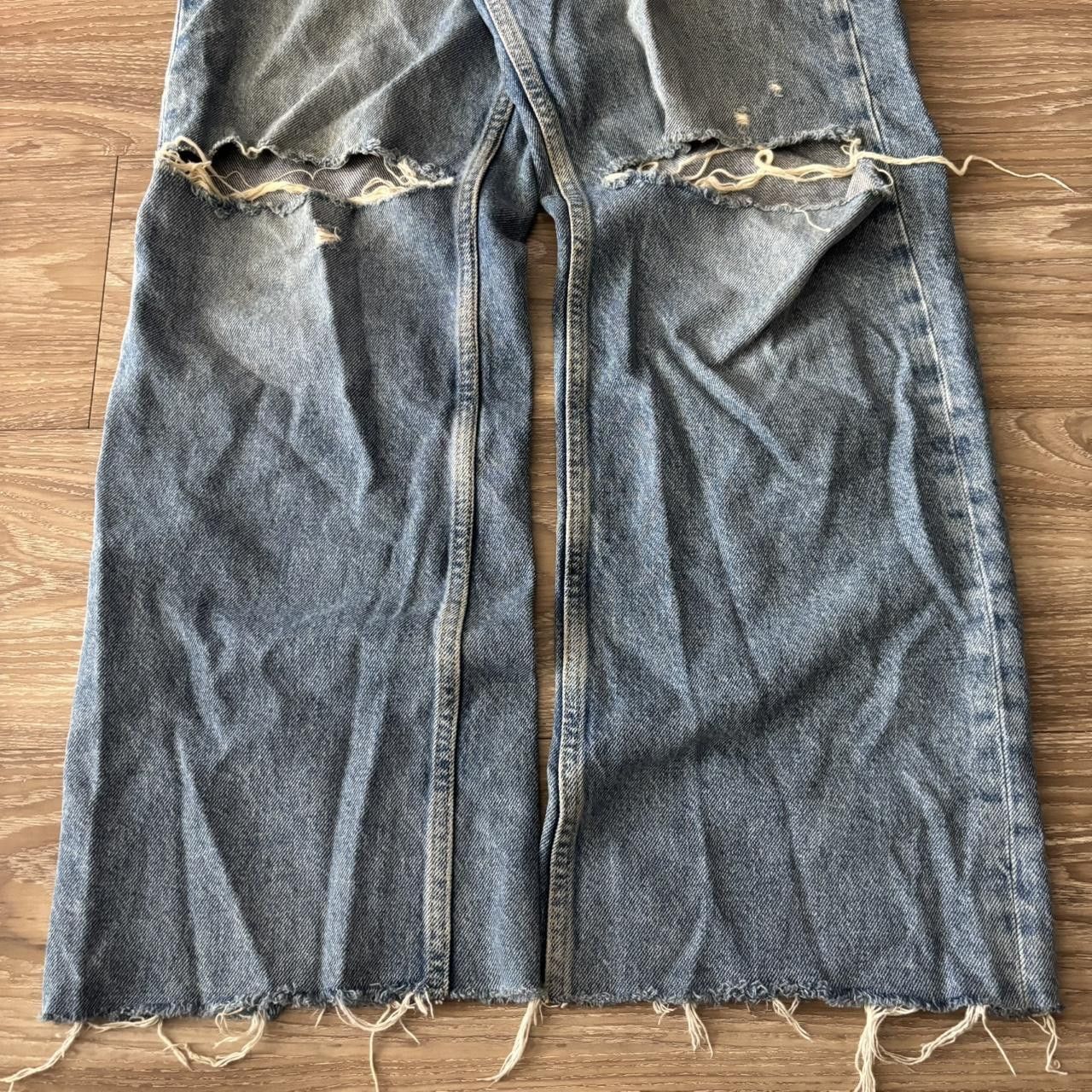 Zara Crazy Baggy Distressed Zara Skater Style Streetwear Denim Jeans! 30 x 31 Size US 30 / EU 46 - 6 Thumbnail