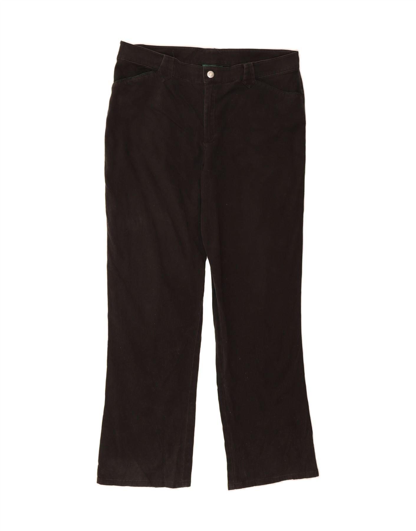Ralph Lauren Womens Straight Casual Trousers US 14 XL W36 L31 Black Cotto Size 32" / US 10 / IT 46 - 1 Thumbnail
