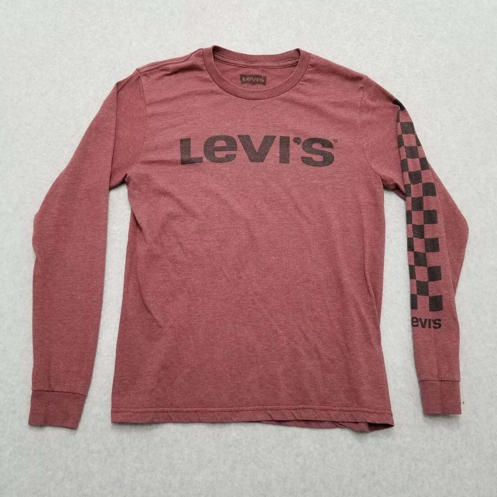 Levi's Levis Shirt Mens Small Red Long Sleeve Arm Print Size US S / EU 44-46 / 1 - 1 Thumbnail