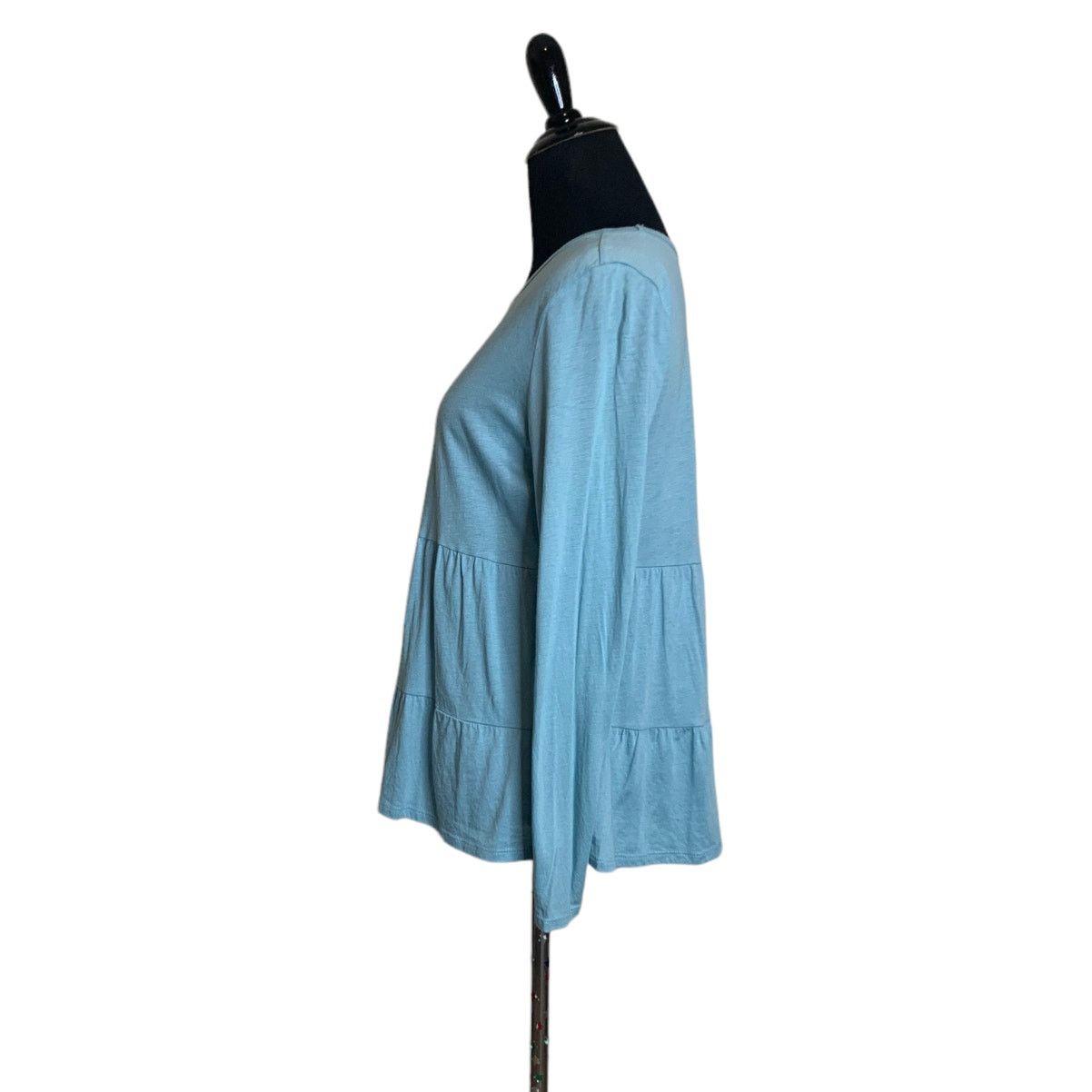 Loft LOFT Blue Long Sleeves Tiered Top Size S Size S / US 4 / IT 40 - 6 Thumbnail