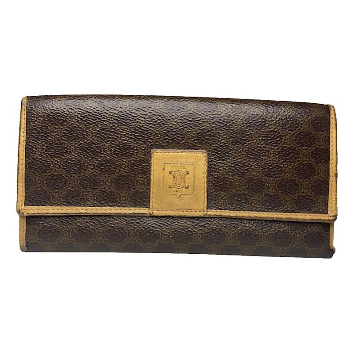 Celine Triomphe Vintage Brown Leather Wallet Size ONE SIZE - 1 Thumbnail