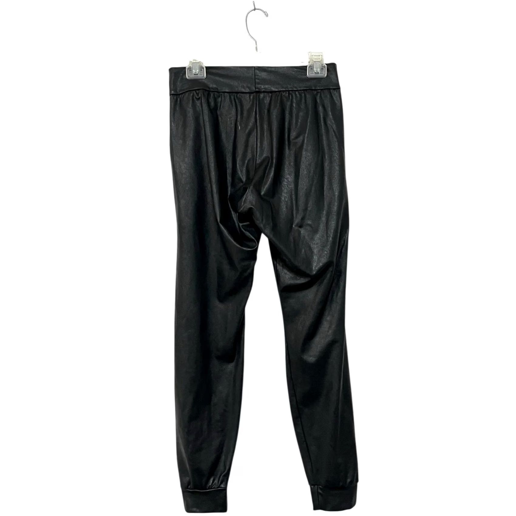 Commando VINTAGE COMMANDO BLACK FAUX LEATHER JOGGERS PANTS WOMENS S PULL ON Jeans/ pants? Size 28" / US 6 / IT 42 - 7 Thumbnail