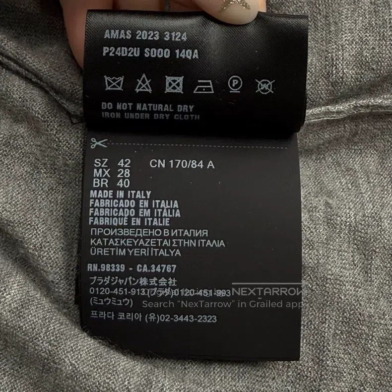 Prada Prada Gray classic logo cashmere sweater Size US XS / EU 42 / 0 - 6 Thumbnail