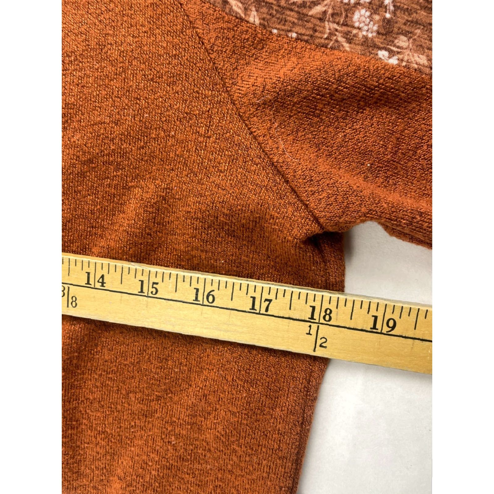 Vintage Doe & Rae Sweater Womens Small Orange Floral Sleeve Crew Neck Pullover Size S / US 4 / IT 40 - 5 Thumbnail