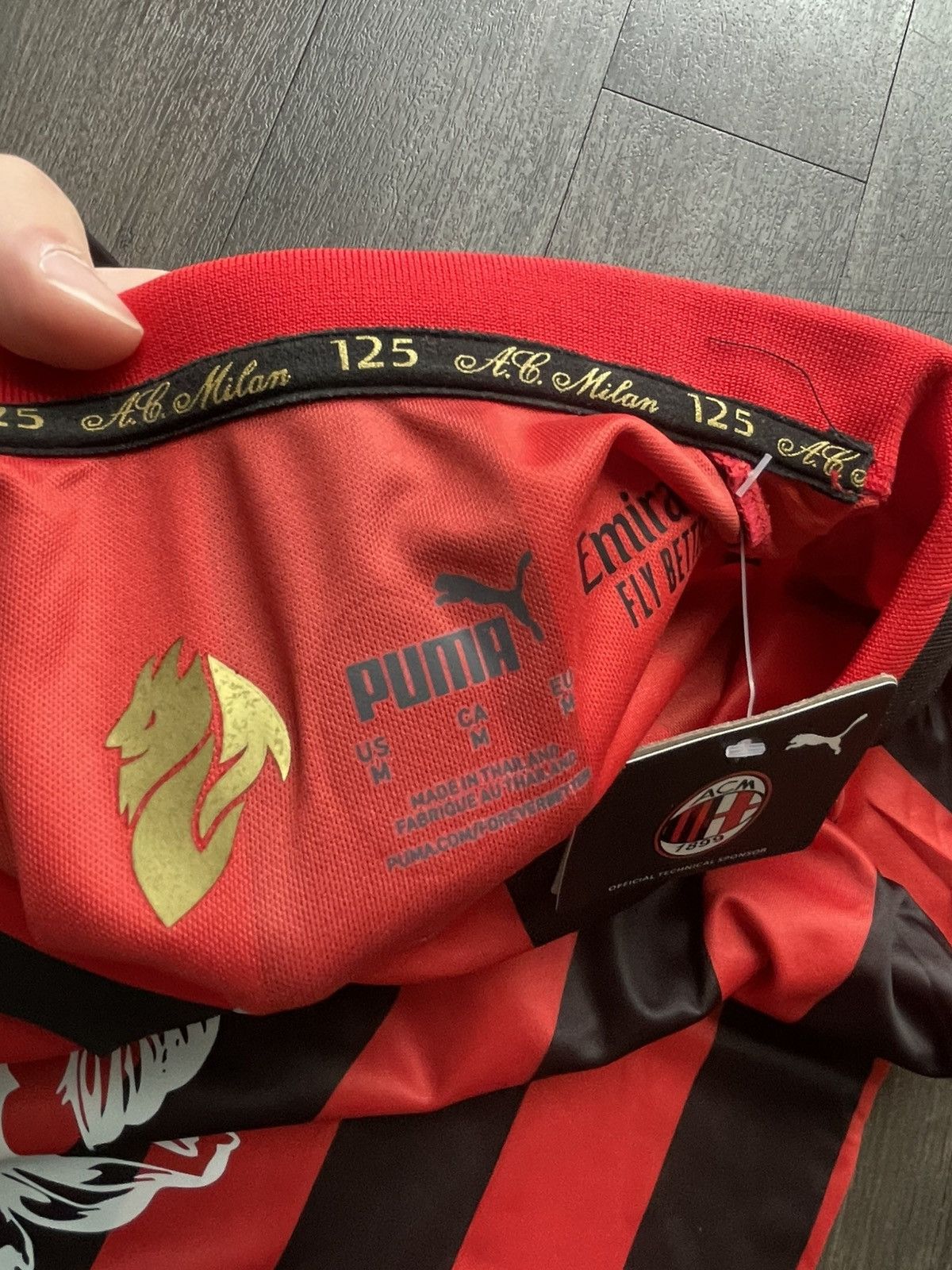 Puma Puma AC Milan 125th Anniversary Authentic Long Sleeve Jersey Size US M / EU 48-50 / 2 - 6 Thumbnail