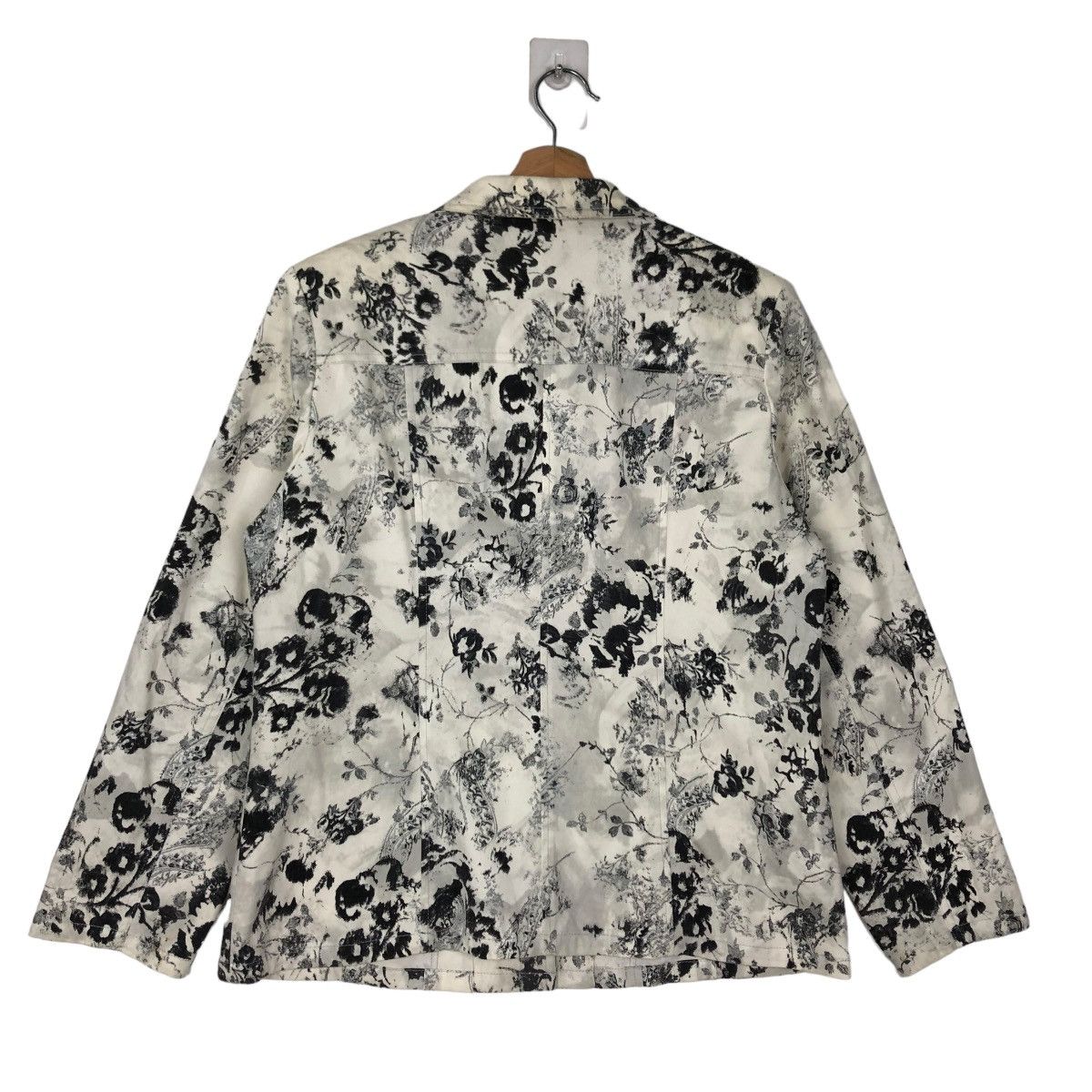 Japanese Brand VINTAGE BIKER JACKET OVERPRINT FLOWER CROCETTI ISSEY MIYAKE Size US M / EU 48-50 / 2 - 7 Thumbnail
