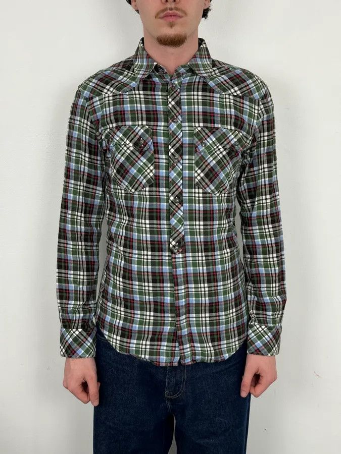 Dolce & Gabbana AW2008 Dolce & Gabbana Green Tartan Checkered Western Shirt Size US M / EU 48-50 / 2 - 3 Thumbnail