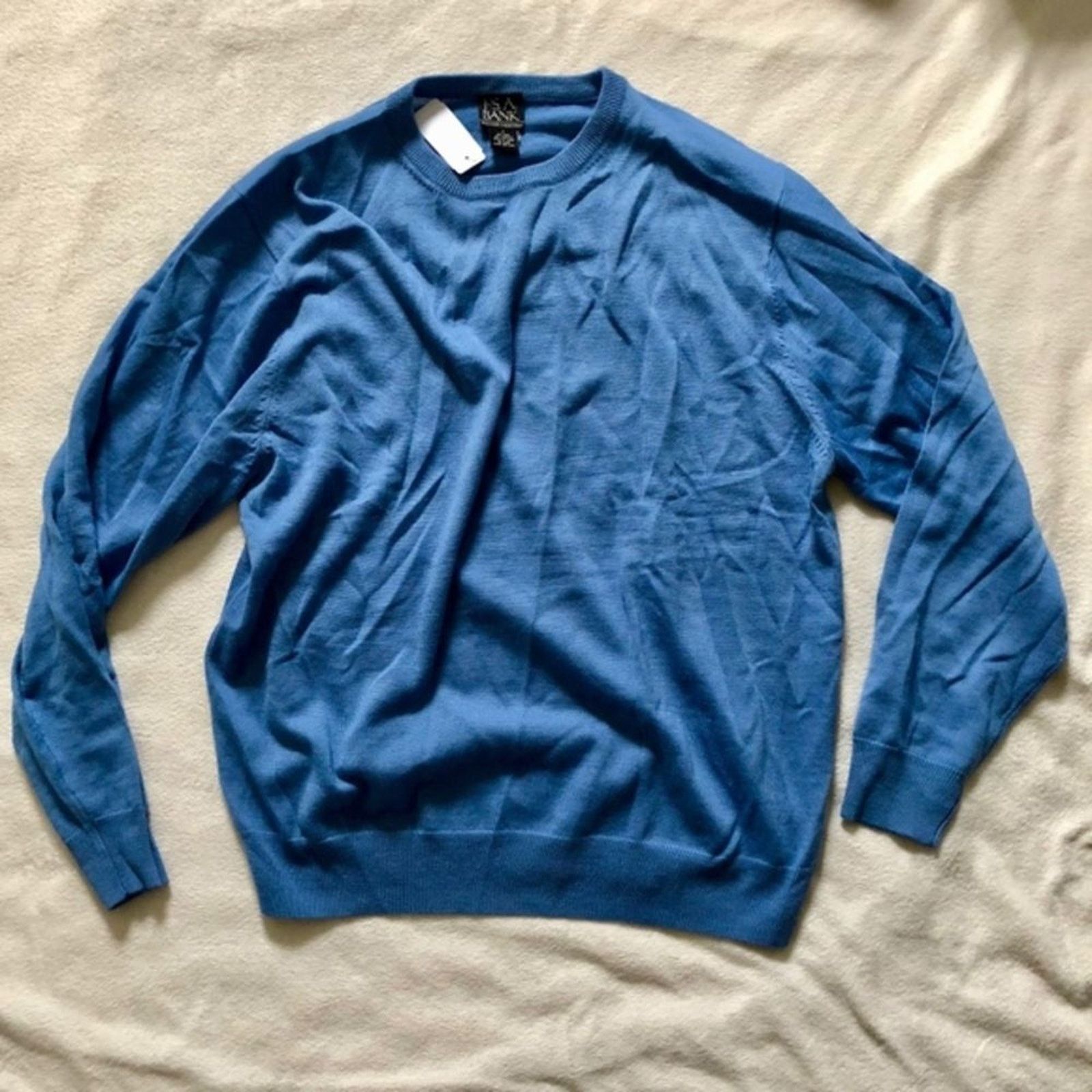 Jos. A. Bank Jos A. Bank executive blue crewneck knit sweater | Sz L, NWT Size US L / EU 52-54 / 3 - 2 Thumbnail