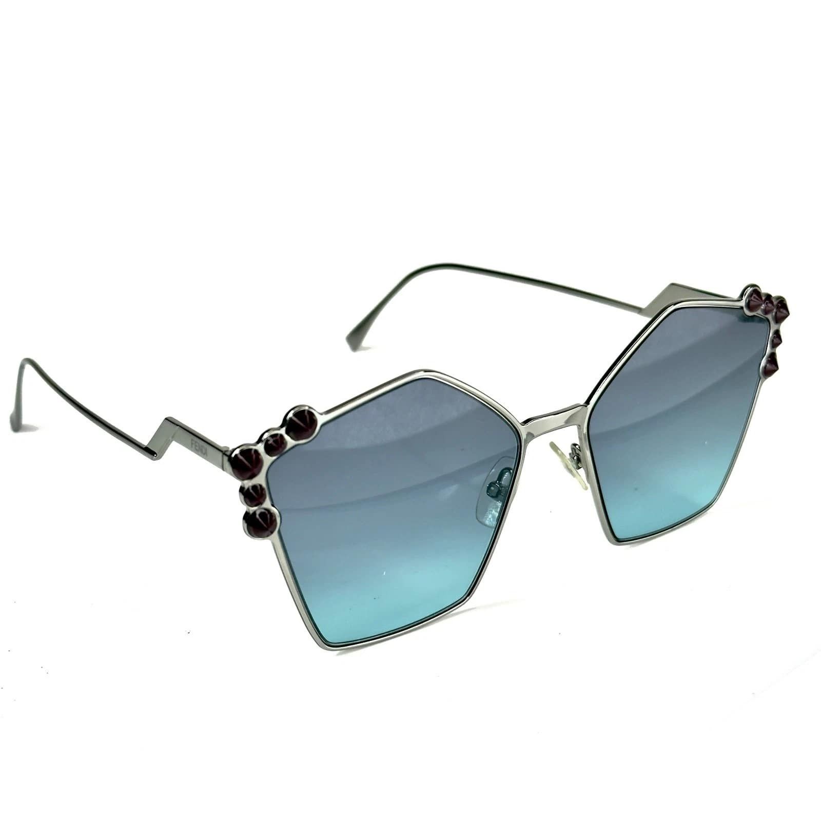 Fendi FENDI FF0261S CAN EYE 0261 Stud Geometric Metal Sunglasses Size ONE SIZE - 5 Thumbnail