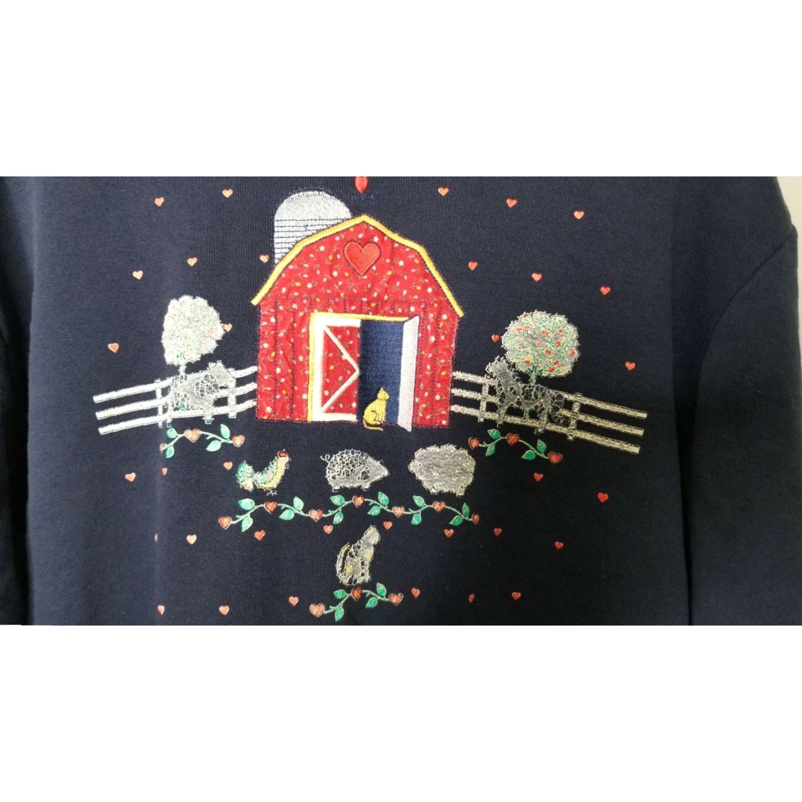 Vintage VINTAGE Morning Sun Crewneck Sweatshirt M Blue Farm Animals Grandma Womens Size M / US 6-8 / IT 42-44 - 3 Thumbnail